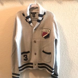 Boys U.S. Polo Assoc Shawl Collar Cardigan Sweater